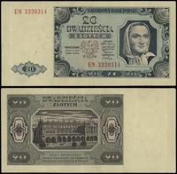 20 złotych 1.07.1948, seria EN, numeracja 333031