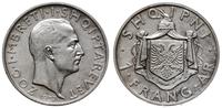 1 frang 1937, moneta czyszczona, rzadka, KM 16