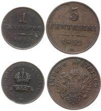 zestaw 2 monet, w skład zestawu wchodzi 1 centes