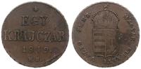 1 krajcar / egy krajczár 1849 NG, Nagybanya, Hus