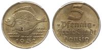5 fenigów 1932, Berlin, Flądra, piękna moneta w 