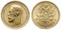 5 rubli 1901 (ФЗ), Petersburg, złoto 4.29 g, mon