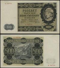 500 złotych 1.03.1940, seria A, numeracja 744719