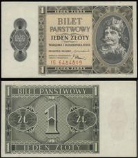 1 złoty 1.10.1938, seria IG, numeracja 6484819, 