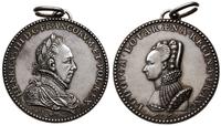 Francja, Henryk III Walezy i Ludwika Lotaryńska - medal z uszkiem, XIX w.