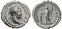 denar 200-201, Rzym, Aw: Głowa cesarza w wieńcu 