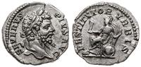 denar 202-210, Rzym, Aw: Popiersie cesarza w wie