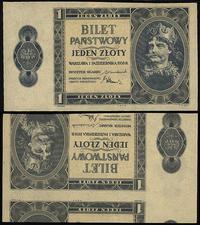 1 złoty 1.10.1938, na obu stronach druk strony g