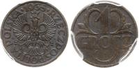 1 grosz 1935, Warszawa, moneta w pudełku PCGS nr