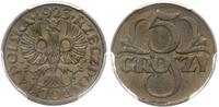 5 groszy 1923, Warszawa, piękna moneta w pudełku