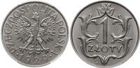 1 złoty 1929, Warszawa, wyśmienita moneta w pude