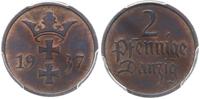 2 fenigi 1937, Berlin, piękna moneta w pudełku P