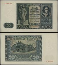 50 złotych 01.08.1941, seria C, numeracja 989778