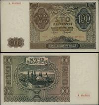 100 złotych 01.08.1941, seria A, numeracja 85835