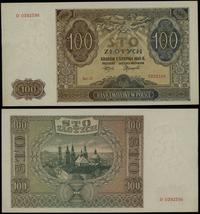 100 złotych 01.08.1941, seria D, numeracja 03923