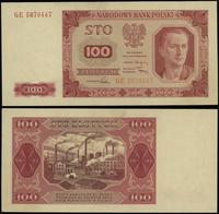 100 złotych 01.07.1948, seria GE, numeracja 5870