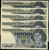 zestaw 5 x 1.000 złotych 02.07.1975, w skład zes
