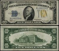 10 dolarów 1934, seria B 12992234 A, żółta piecz