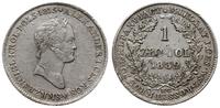 1 złoty  1832 KG, Warszawa, odmiana z małą głową