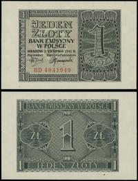 1 złoty 1.08.1941, seria BD, numeracja 4041949, 