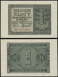 1 złoty 1.08.1941, seria BD, numeracja 4041957, 