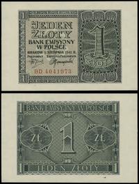 1 złoty 1.08.1941, seria BD, numeracja 4041973, 