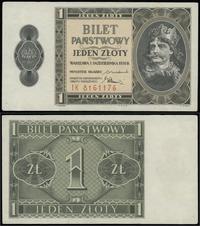 1 złoty 1.10.1938, seria IK, numeracja 8161176, 
