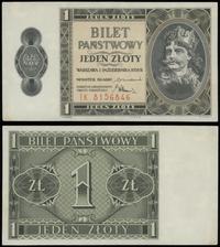 1 złoty 1.10.1938, seria IK, numeracja 8156846, 