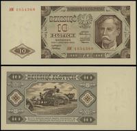 10 złotych 1.07.1948, seria AW, numeracja 185436
