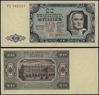 20 złotych 1.07.1948, seria FE, numeracja 902244