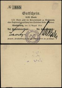 Śląsk, 1/2 marki, 12.08.1914