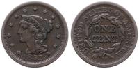 1 cent 1852, Filadelfia, typ Braided Hair, miedź