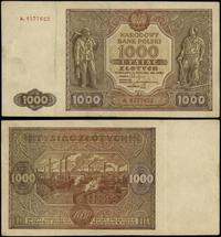 1.000 złotych 15.01.1946, seria A., numeracja 45