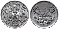 2 złote 1971, Warszawa, aluminium, ryski w tle, 