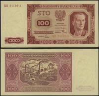 100 złotych 01.07.1948, seria KR, numeracja 0448