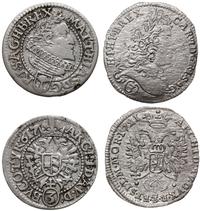 lot 2 monet, 3 krajcary 1721 (Karol VI, mennica 