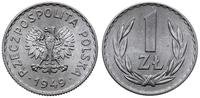 1 złoty 1949, Warszawa, aluminium, wyśmienite, P