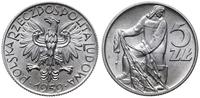 5 złotych 1959, Warszawa, Rybak, aluminium, pięk