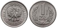 1 złoty  1957, Warszawa, PRÓBA NIKIEL, nikiel, n