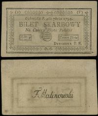 4 złote polskie 4.09.1794, seria 2-F, ślady po p