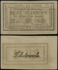 4 złote polskie 4.09.1794, seria 1-T, banknot wa