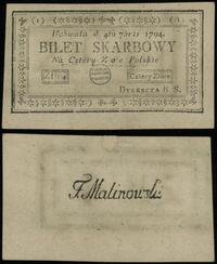 4 złote polskie 4.09.1794, seria 1-A, bez złamań