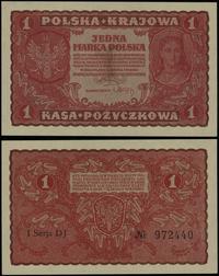 1 marka polska 23.08.1919, seria I-DJ 972440, pi