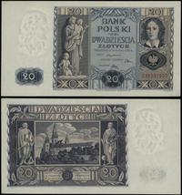 20 złotych 11.11.1936, seria CK 9531905, złamany