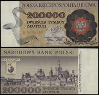 200.000 złotych 1.12.1990, seria B 8586180, złam