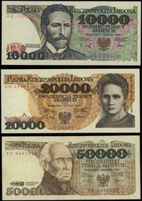 zestaw 3 banknotów z lat 1988-1989, 10.000 zł 1.