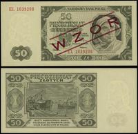 50 złotych 1.07.1948, seria EL 1039208, czerwony