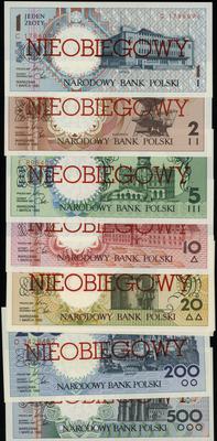 komplet nieobiegowych banknotów serii Miasta Pol