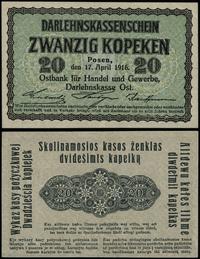 20 kopiejek 17.04.1916, złamane w pionie, Miłcza
