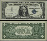 1 dolar 1957, seria L 73122816 A, niebieska piec